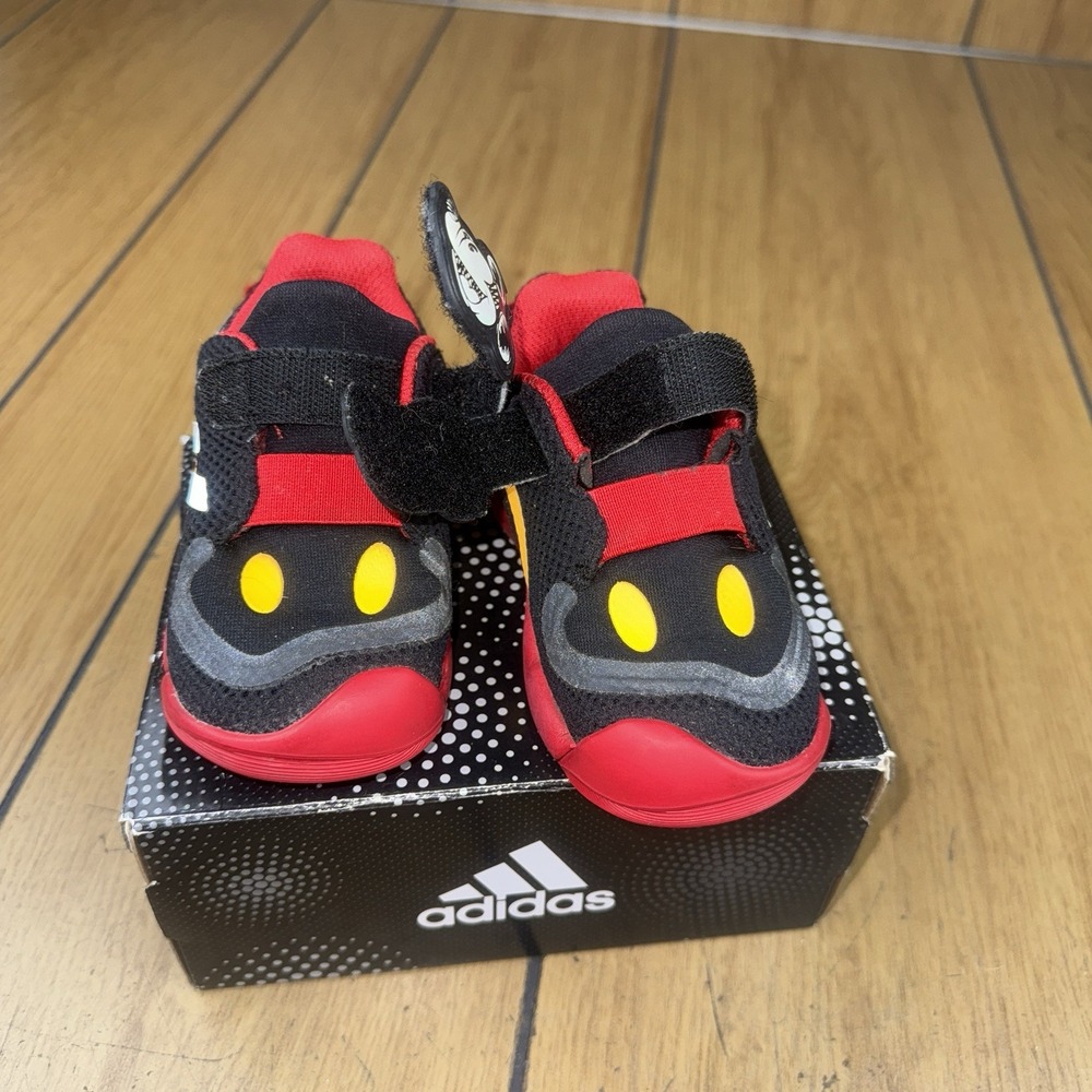 Adidas Toddler Disney Mickey Mouse Boys ActivePlay 1 Shoes Black Red Size 6K - Picture 11 of 16